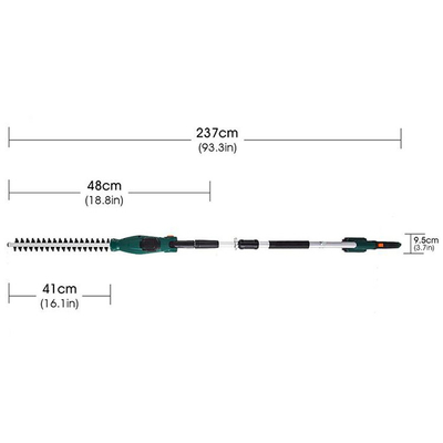 Ağaç Dalı için 550w 450mm Uzun Erişim Uzun Kutuplu Çit Düzeltici Budayıcı