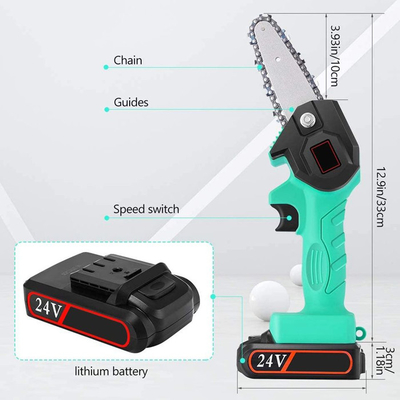 OEM 500W Pil Akülü Kompakt Mobil El Tipi Şarj Edilebilir Zincirli Testere Değirmeni