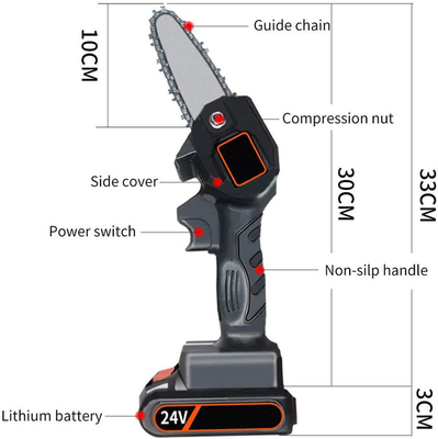 6in 21V Mini Küçük Pil El Testere Makinesi Değirmenleri Ahşap Kesme Lityum Prunner