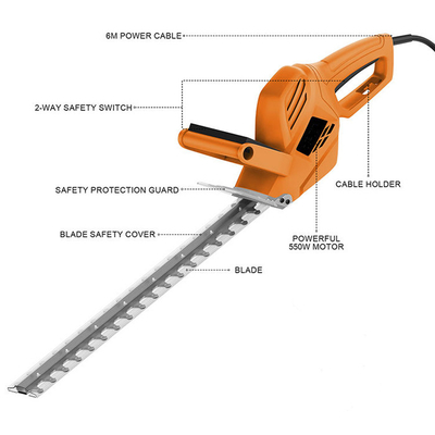 20V Akülü Elektrikli Küçük Pil Uzun Erişimli Çit Düzeltici 450MM Bıçak